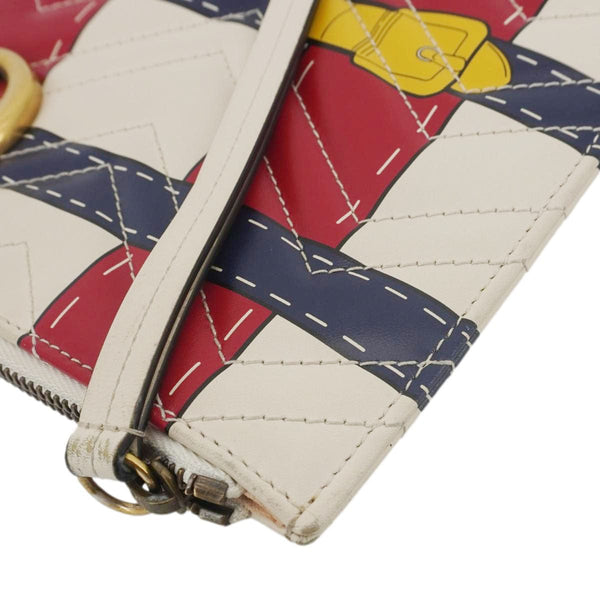 GUCCI GG Marmont Trompe L'Oeil Print Matelasse Leather Pouch Multicolor 466489