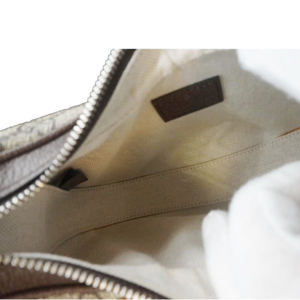 GUCCI Attache Small GG Supreme Canvas Shoulder Bag Beige 699409
