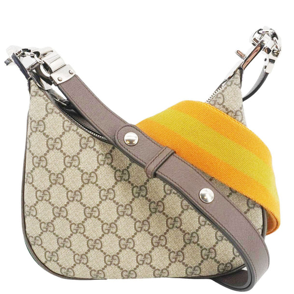 GUCCI Attache Small GG Supreme Canvas Shoulder Bag Beige 699409