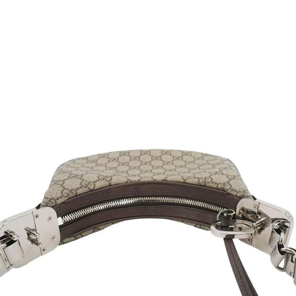 GUCCI Attache Small GG Supreme Canvas Shoulder Bag Beige 699409