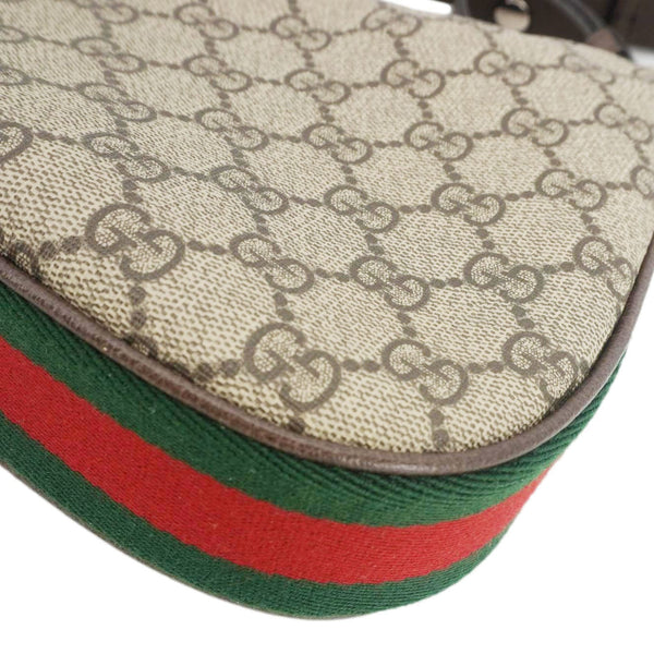 GUCCI Attache Small GG Supreme Canvas Shoulder Bag Beige 699409