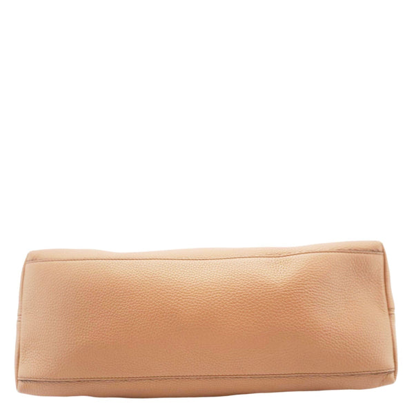 GUCCI Soho Medium Chain Leather Tote Bag Beige 536196