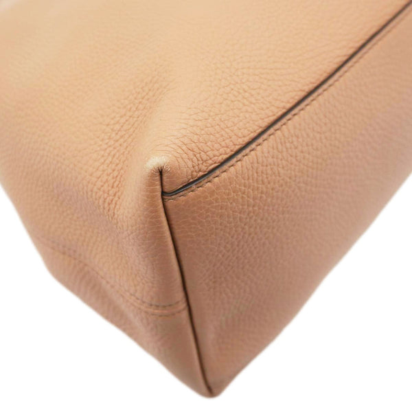 GUCCI Soho Medium Chain Leather Tote Bag Beige 536196