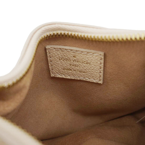 LOUIS VUITTON Moon Mini Monogram Empreinte Leather Hobo Bag Off White