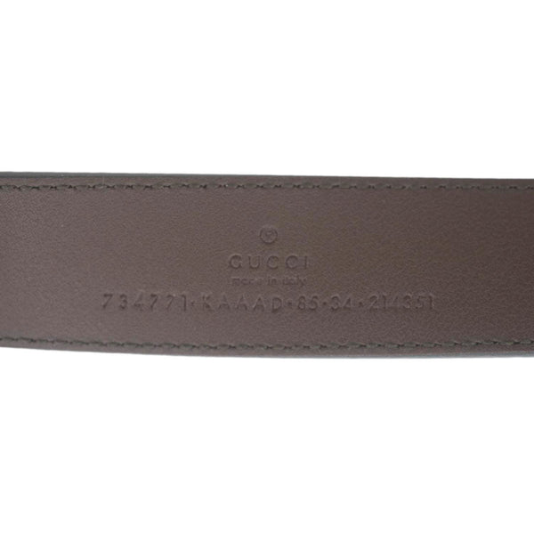 GUCCI Interlocking Buckle GG Supreme Canvas Belt Beige 734771 Size 85/34