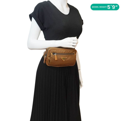 PRADA Re-Nylon Belt Bag Brown