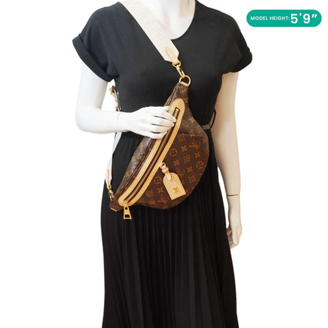 LOUIS VUITTON High Rise Monogram Canvas Bumbag Brown