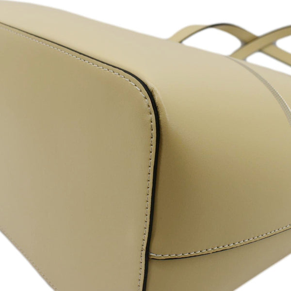 VALENTINO By Mario Valentino Leather Tote Bag Cream