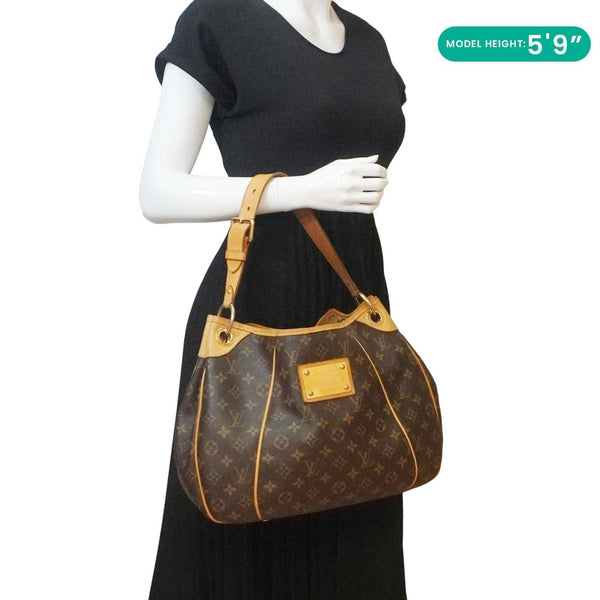 LOUIS VUITTON Galliera PM Monogram Canvas Shoulder Bag Brown
