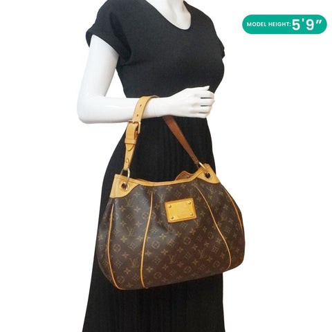 LOUIS VUITTON Galliera PM Monogram Canvas Shoulder Bag Brown