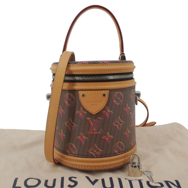 LOUIS VUITTON Cannes LV Pop Canvas Shoulder Bag Brown