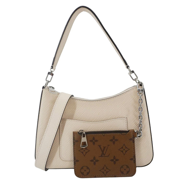 LOUIS VUITTON Marelle Epi Leather Shoulder Bag Cream