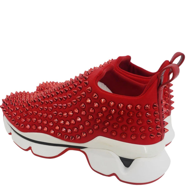 CHRISTIAN LOUBOUTIN Spike Sock Sneakers Red Size US 6