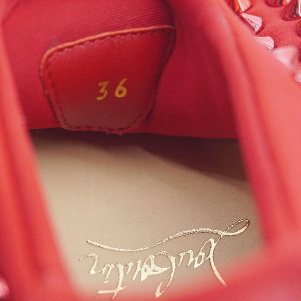 CHRISTIAN LOUBOUTIN Spike Sock Sneakers Red Size US 6