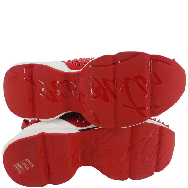 CHRISTIAN LOUBOUTIN Spike Sock Sneakers Red Size US 6