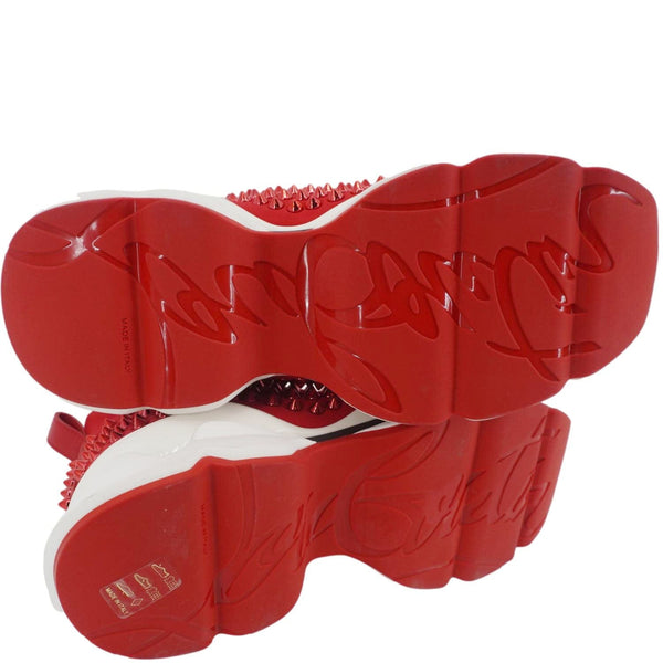 CHRISTIAN LOUBOUTIN Spike Sock Sneakers Red Size US 6