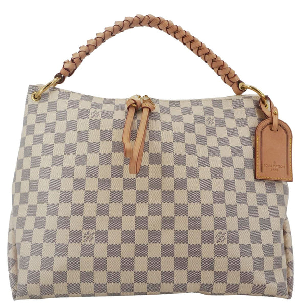 LOUIS VUITTON Beaubourg MM Damier Azur Shoulder Bag Rose Ballerine