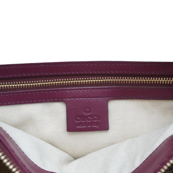 GUCCI Mayfair GG Canvas Tote Crossbody Bag Maroon 269894