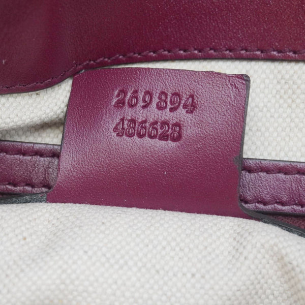 GUCCI Mayfair GG Canvas Tote Crossbody Bag Maroon 269894