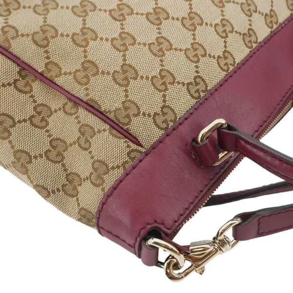 GUCCI Mayfair GG Canvas Tote Crossbody Bag Maroon 269894