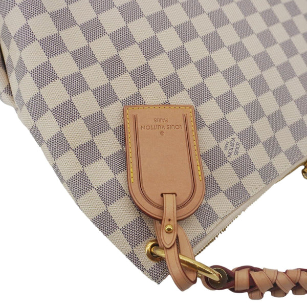 LOUIS VUITTON Beaubourg MM Damier Azur Shoulder Bag Rose Ballerine