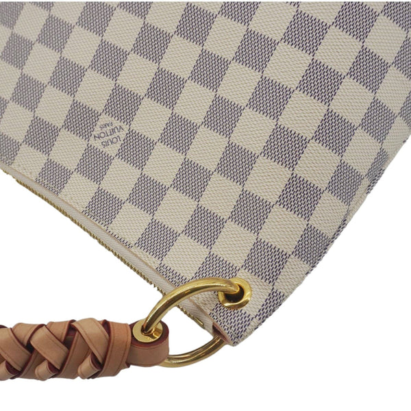 LOUIS VUITTON Beaubourg MM Damier Azur Shoulder Bag Rose Ballerine