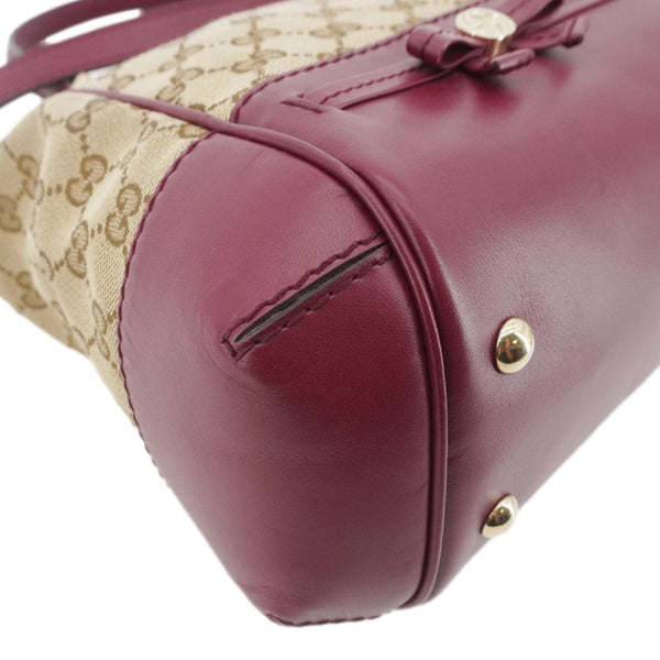 GUCCI Mayfair GG Canvas Tote Crossbody Bag Maroon 269894