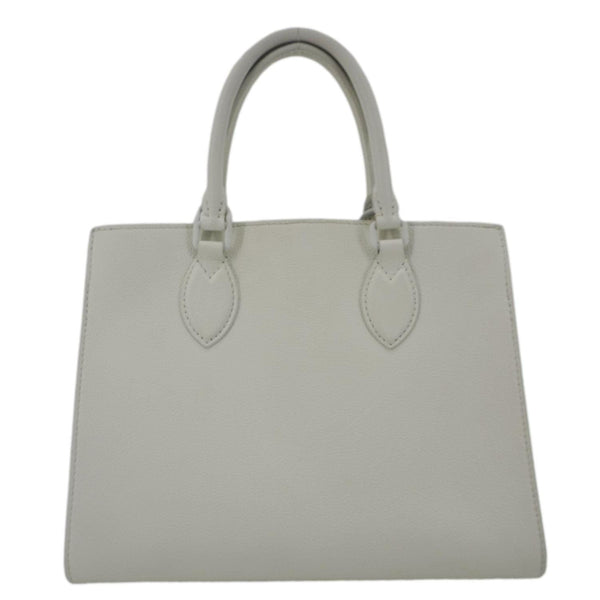 LOUIS VUITTON Lockme PM Monochrome Soft Calfskin Leather Tote Bag White