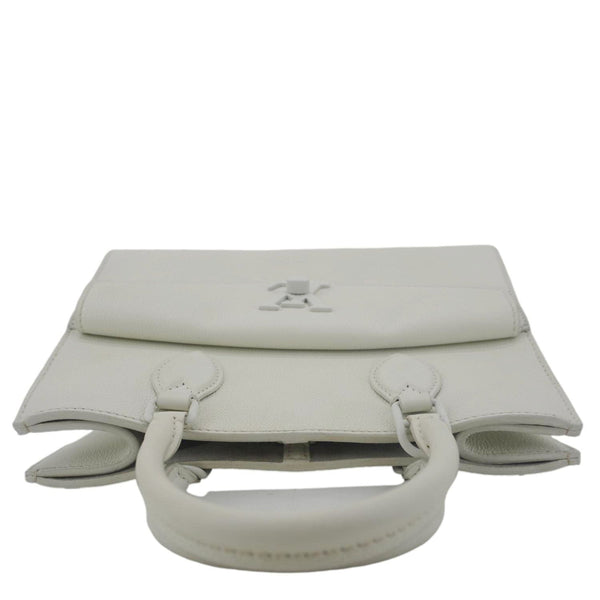 LOUIS VUITTON Lockme PM Monochrome Soft Calfskin Leather Tote Bag White