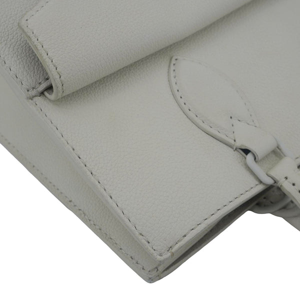 LOUIS VUITTON Lockme PM Monochrome Soft Calfskin Leather Tote Bag White