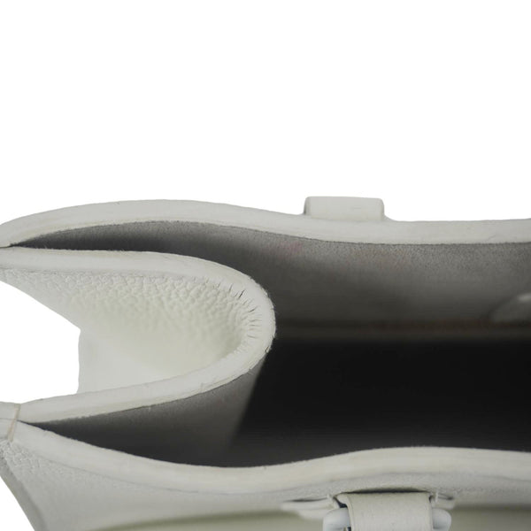 LOUIS VUITTON Lockme PM Monochrome Soft Calfskin Leather Tote Bag White