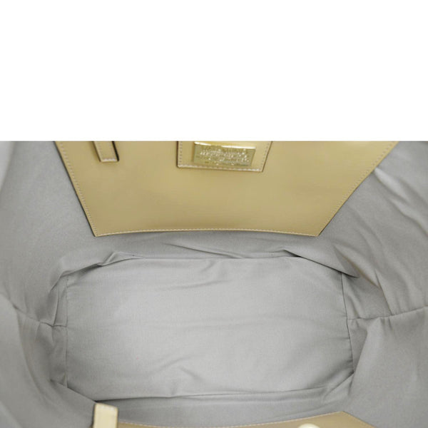 VALENTINO By Mario Valentino Leather Tote Bag Cream