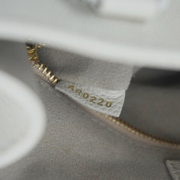 LOUIS VUITTON Lockme PM Monochrome Soft Calfskin Leather Tote Bag White