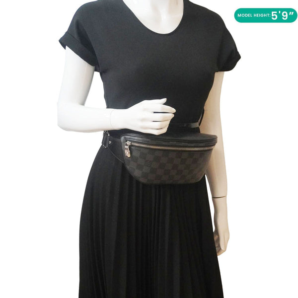 LOUIS VUITTON Campus Damier Graphite Bumbag Black