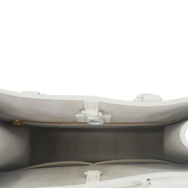 LOUIS VUITTON Lockme PM Monochrome Soft Calfskin Leather Tote Bag White