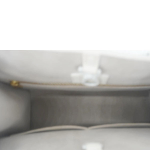 LOUIS VUITTON Lockme PM Monochrome Soft Calfskin Leather Tote Bag White