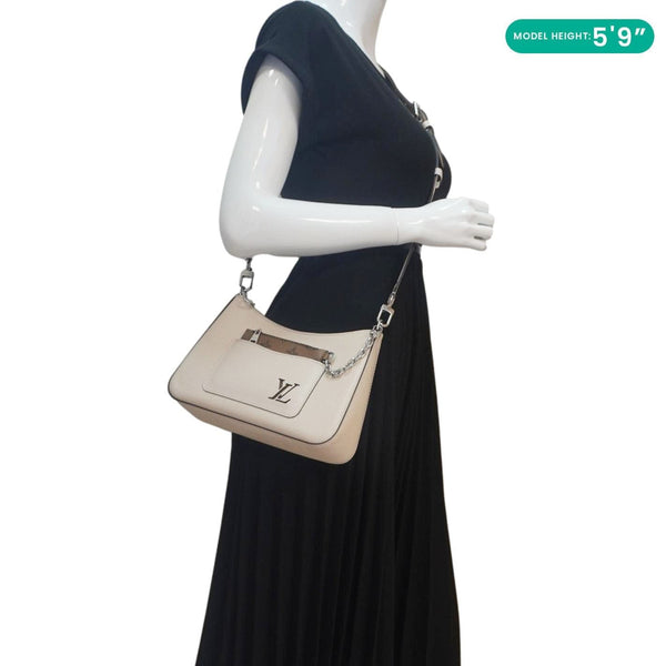 LOUIS VUITTON Marelle Epi Leather Shoulder Bag Cream