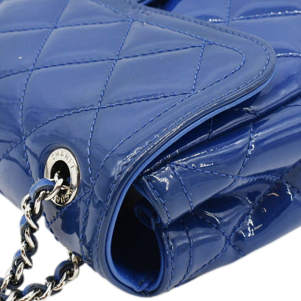CHANEL Coco Shine Flap Small Quilted Patent Leather corner look