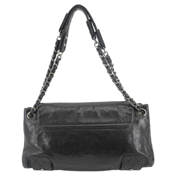 CHANEL Pocket in The City Caviar Leather Shoulder Bag Black