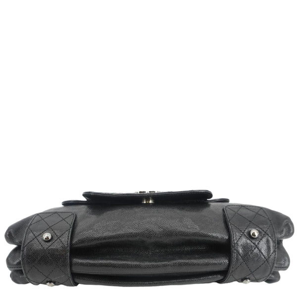 CHANEL Pocket in The City Caviar Leather Shoulder Bag Black