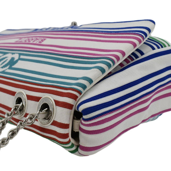 CHANEL Venise Biarritz Flap Mixed Fibers Shoulder Bag Multicolor