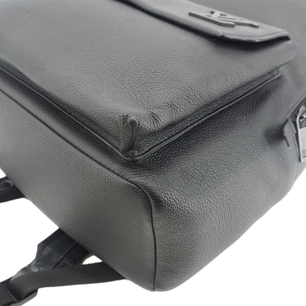 LOUIS VUITTON Takeoff Aerogram Grained Calf Leather Backpack Black