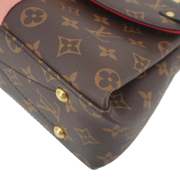 LOUIS VUITTON Georges BB Monogram Canvas Shoulder Bag Coquelicot Peach