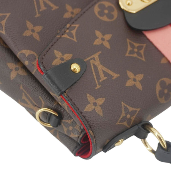 LOUIS VUITTON Georges BB Monogram Canvas Shoulder Bag Coquelicot Peach