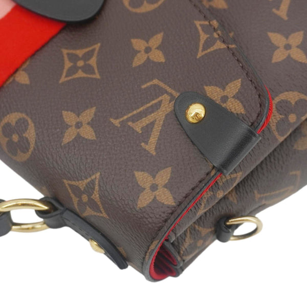 LOUIS VUITTON Georges BB Monogram Canvas Shoulder Bag Coquelicot Peach