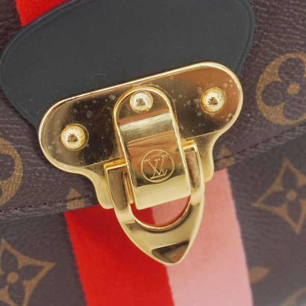 LOUIS VUITTON Georges BB Monogram Canvas Shoulder Bag Coquelicot Peach