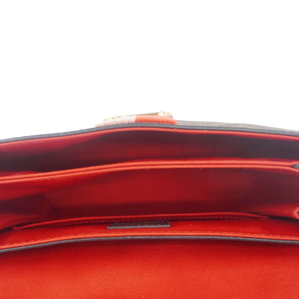 LOUIS VUITTON Georges BB Monogram Canvas Shoulder Bag Coquelicot Peach