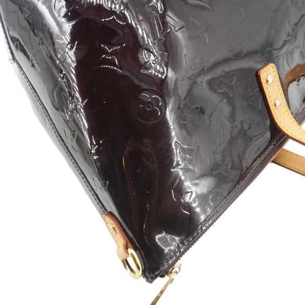 LOUIS VUITTON Bellevue Vernis Leather Tote Bag Burgundy