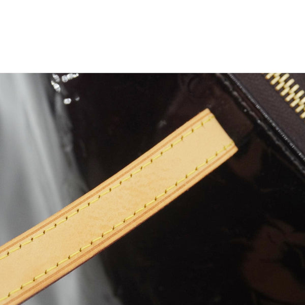 LOUIS VUITTON Bellevue Vernis Leather Tote Bag Burgundy