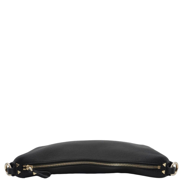 VALENTINO Garavani Rockstud Leather Hobo Bag Black